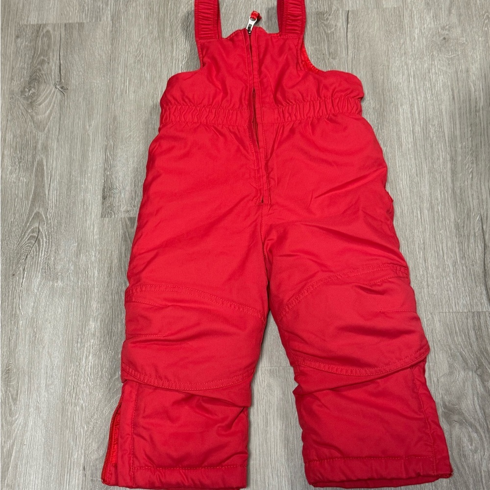 L.L. Bean Red Snow Pants Bibs 3T